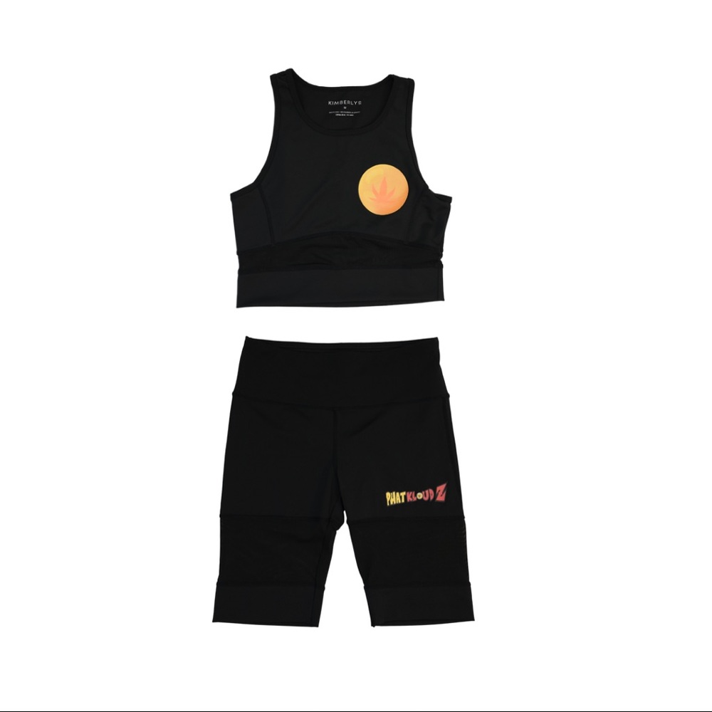 Phatkloudz Brand Black Workout Set